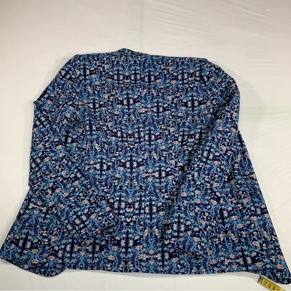 Forever 21 Blue Abstract Floral Open Front Blazer size M - Picture 10 of 10